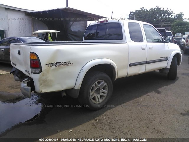 5TBBT44194S454494 - 2004 TOYOTA TUNDRA ACCESS CAB SR5 WHITE photo 4