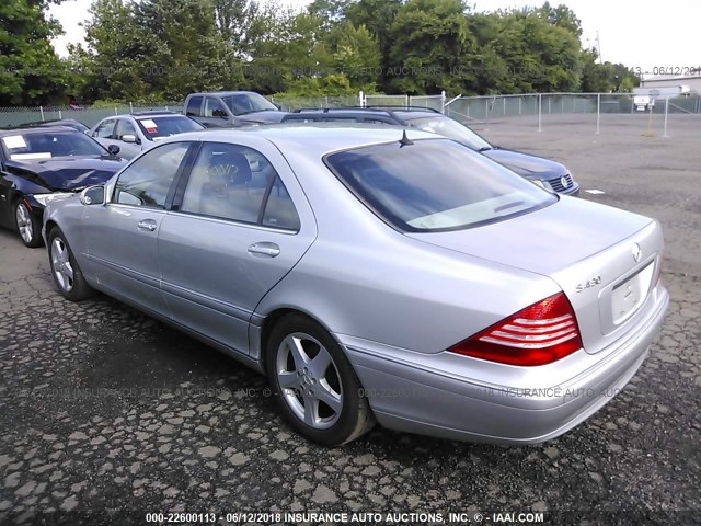WDBNG70J94A416629 - 2004 MERCEDES-BENZ S 430 SILVER photo 3