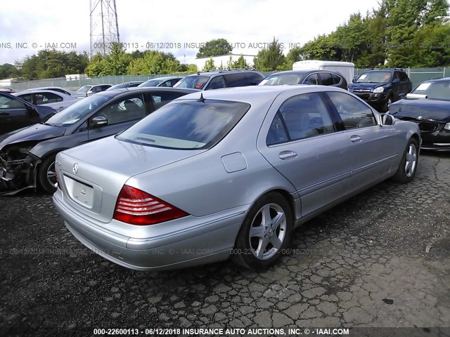 WDBNG70J94A416629 - 2004 MERCEDES-BENZ S 430 SILVER photo 4