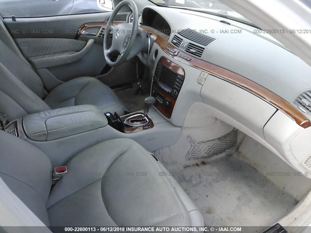 WDBNG70J94A416629 - 2004 MERCEDES-BENZ S 430 SILVER photo 5