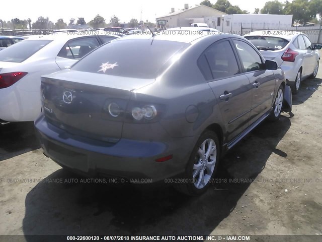 JM1BK324871634892 - 2007 MAZDA 3 S GRAY photo 4