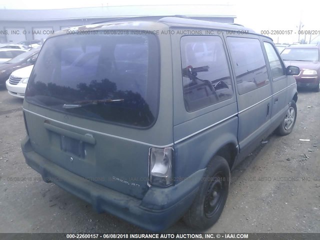 2B4GH2530SR386091 - 1995 DODGE CARAVAN BLUE photo 4