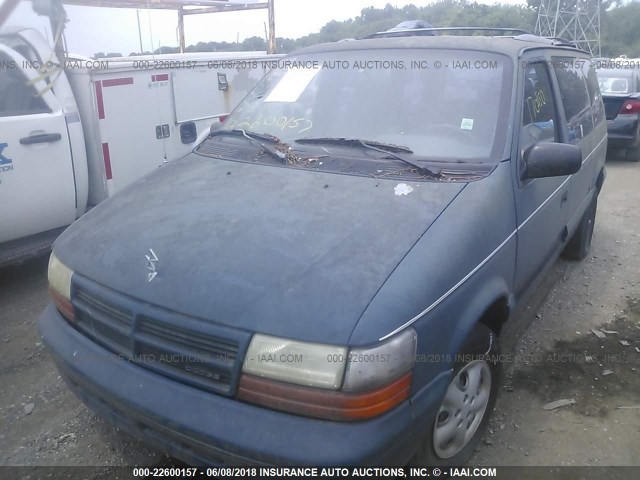 2B4GH2530SR386091 - 1995 DODGE CARAVAN BLUE photo 6