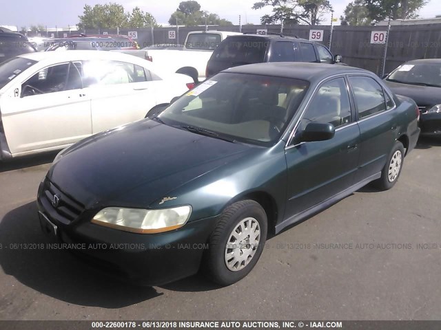 1HGCF86671A070100 - 2001 HONDA ACCORD VALUE GREEN photo 2