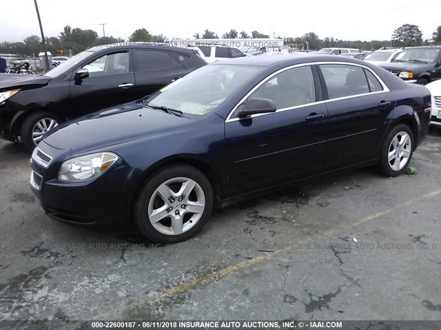 1G1ZB5E15BF264694 - 2011 CHEVROLET MALIBU LS ლურჯი ფოტო 2