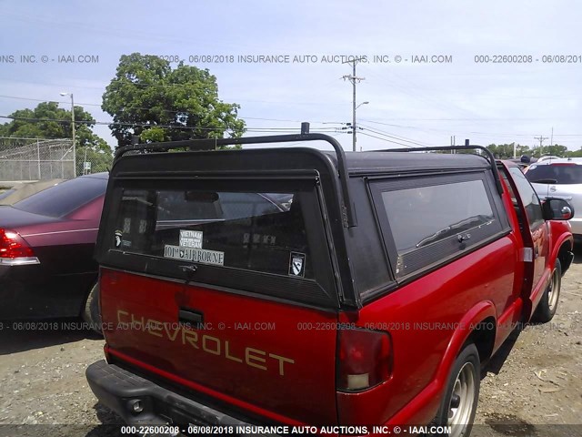 1GCCS14W328179702 - 2002 CHEVROLET S TRUCK S10 წითელი ფოტო 4