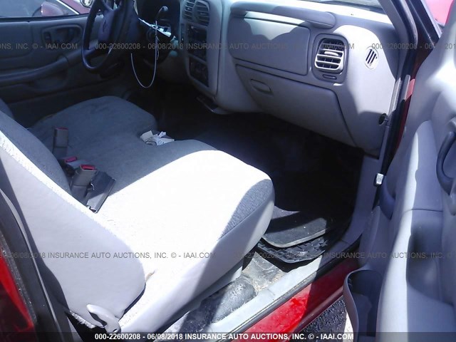 1GCCS14W328179702 - 2002 CHEVROLET S TRUCK S10 წითელი ფოტო 5