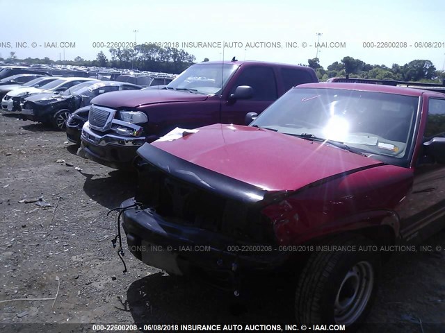 1GCCS14W328179702 - 2002 CHEVROLET S TRUCK S10 წითელი ფოტო 6