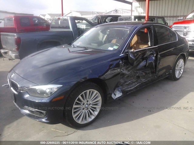 WBA3B5G55FNS16795 - 2015 BMW 328 XI SULEV BLUE photo 2