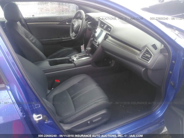 SHHFK7H98HU231322 - 2017 HONDA CIVIC SPORT TOURING BLUE photo 5