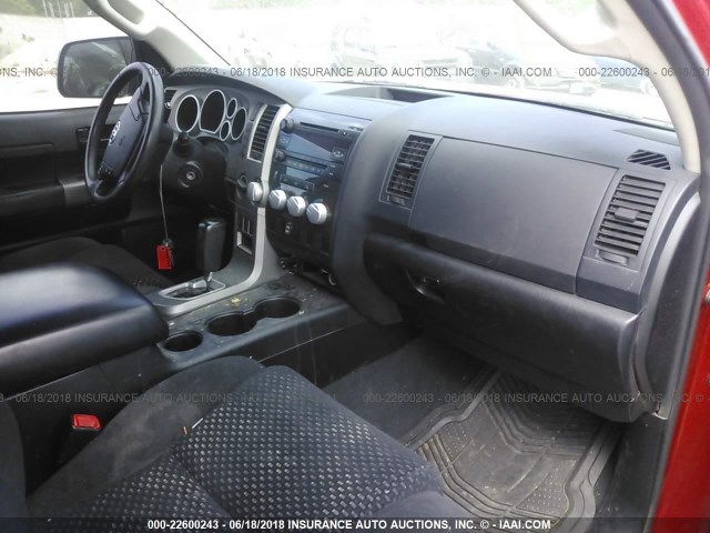 5TFUM5F10CX036687 - 2012 TOYOTA TUNDRA DOUBLE CAB SR5 RED photo 5