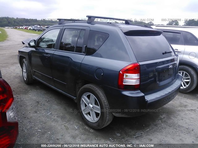 1J8FT47W78D759891 - 2008 JEEP COMPASS SPORT BLUE photo 3