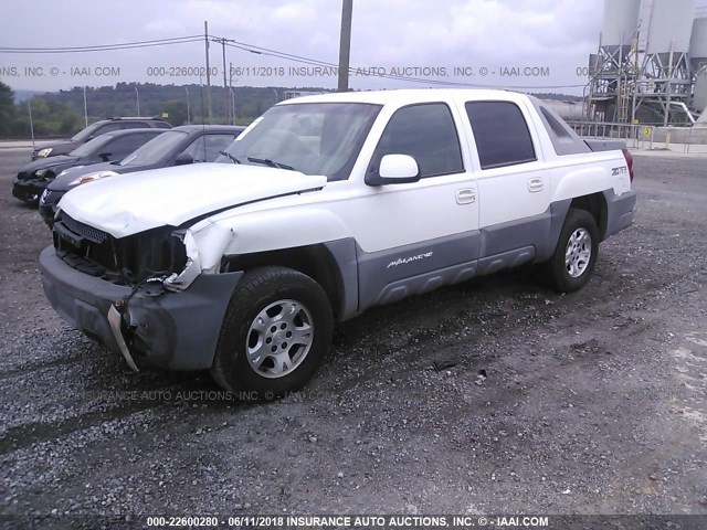 3GNEC13T52G115661 - 2002 CHEVROLET AVALANCHE C1500 WHITE photo 2