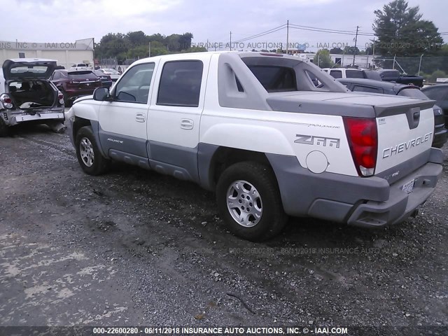 3GNEC13T52G115661 - 2002 CHEVROLET AVALANCHE C1500 WHITE photo 3