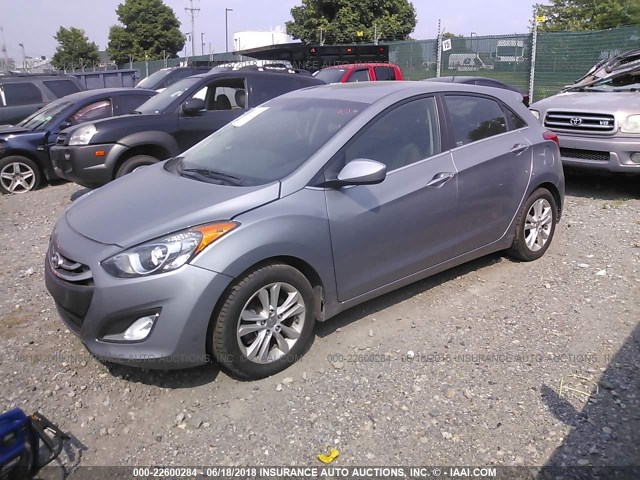 KMHD35LH4EU178741 - 2014 HYUNDAI ELANTRA GT GRAY photo 2