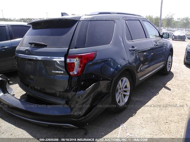 1FM5K7D83GGA06073 - 2016 FORD EXPLORER XLT GRAY photo 4