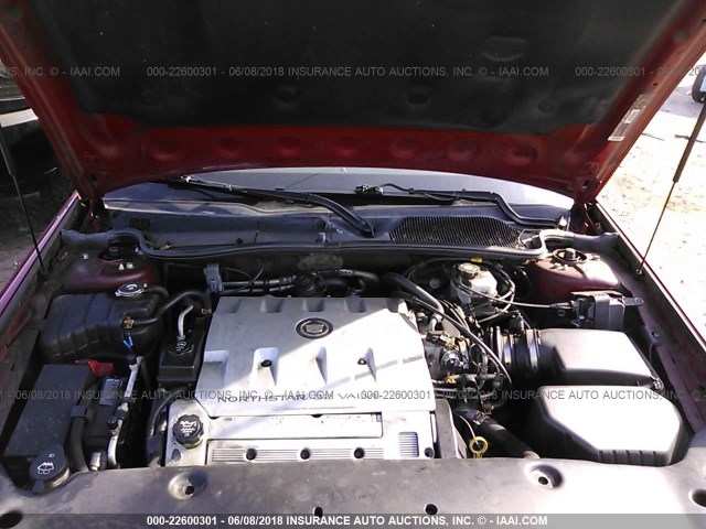 1G6KE57YX3U127549 - 2003 CADILLAC DEVILLE DHS RED photo 10