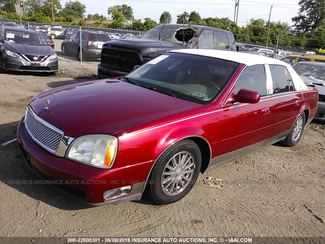 1G6KE57YX3U127549 - 2003 CADILLAC DEVILLE DHS RED photo 2