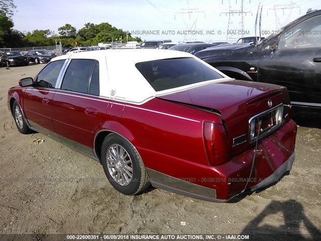 1G6KE57YX3U127549 - 2003 CADILLAC DEVILLE DHS RED photo 3