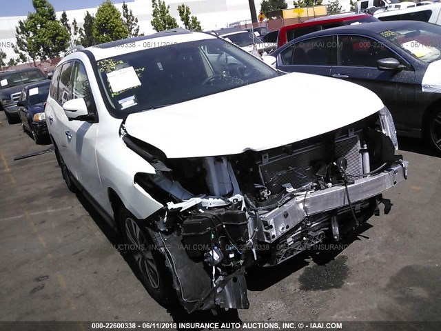 5N1DR2MN9HC690426 - 2017 NISSAN PATHFINDER S/SV/SL/PLATINUM WHITE photo 1