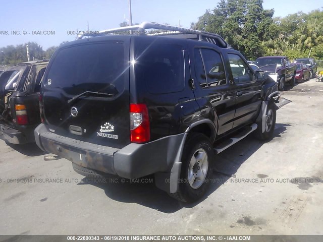 5N1ED28Y92C598165 - 2002 NISSAN XTERRA XE/SE BLACK photo 4