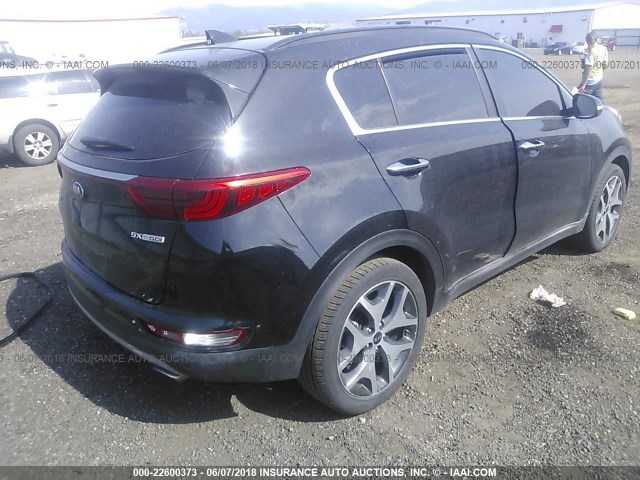 KNDPR3A6XJ7385861 - 2018 KIA SPORTAGE SX BLACK photo 4