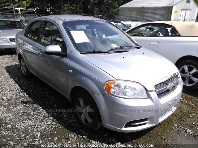 KL1TD56697B123537 - 2007 CHEVROLET AVEO LS SILVER photo 1