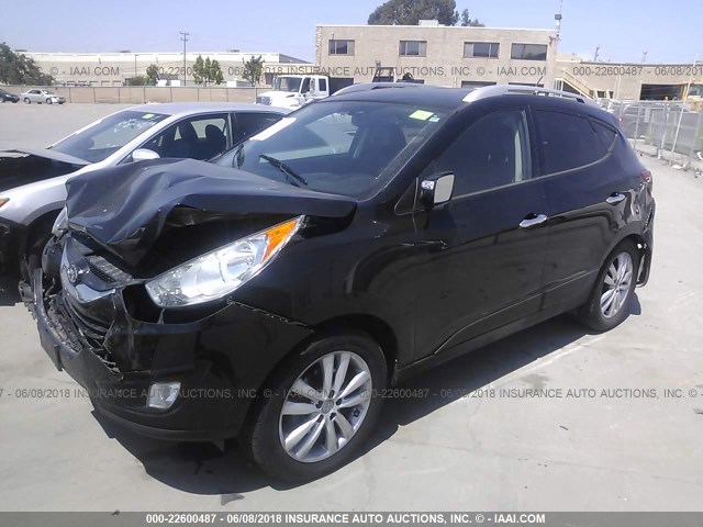 KM8JUCAC2BU266971 - 2011 HYUNDAI TUCSON GLS/LIMITED BLACK photo 2