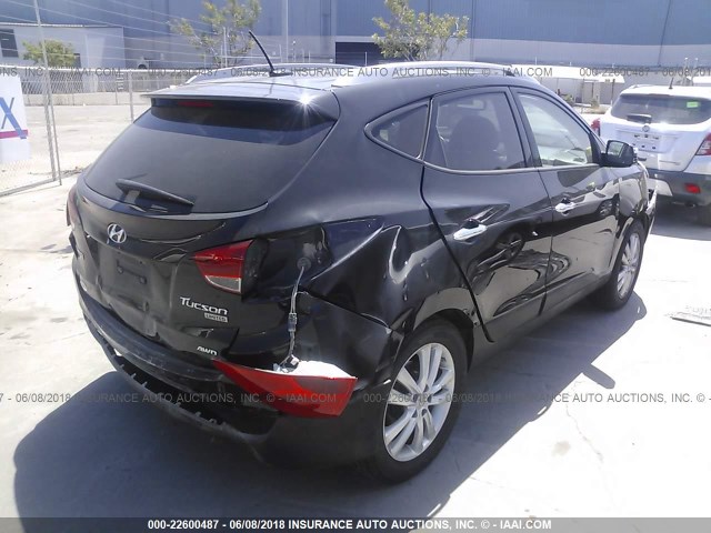 KM8JUCAC2BU266971 - 2011 HYUNDAI TUCSON GLS/LIMITED BLACK photo 4