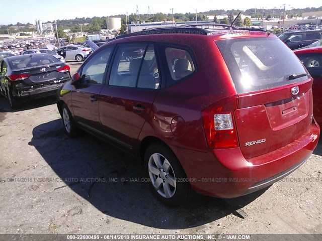 KNAFG526187154561 - 2008 KIA RONDO LX/EX RED photo 3