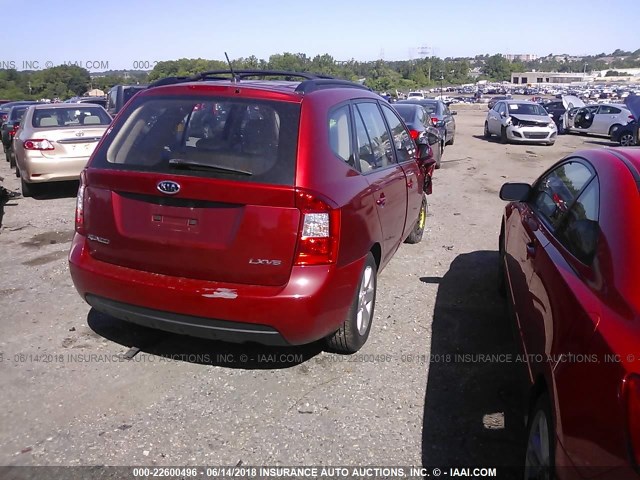 KNAFG526187154561 - 2008 KIA RONDO LX/EX RED photo 4