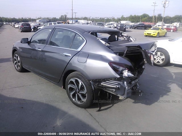 1HGCR2F82HA194677 - 2017 HONDA ACCORD EXL GRAY photo 3