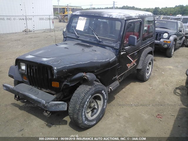 1J4FY19P1SP284896 - 1995 JEEP WRANGLER / YJ S/RIO GRANDE BLACK photo 2