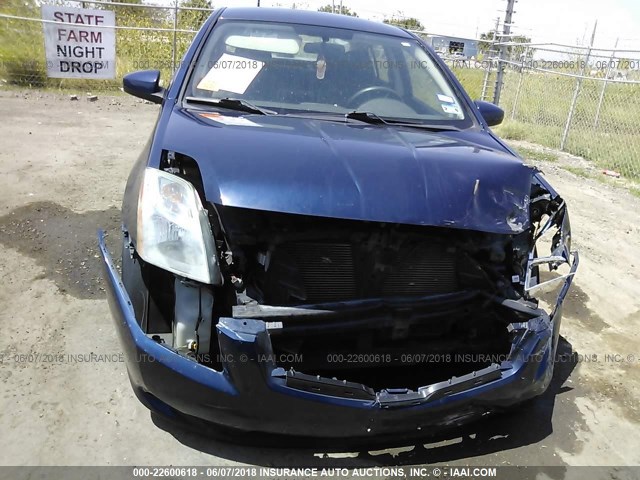 3N1AB6APXAL605096 - 2010 NISSAN SENTRA 2.0/2.0S/SR/2.0SL BLUE photo 6