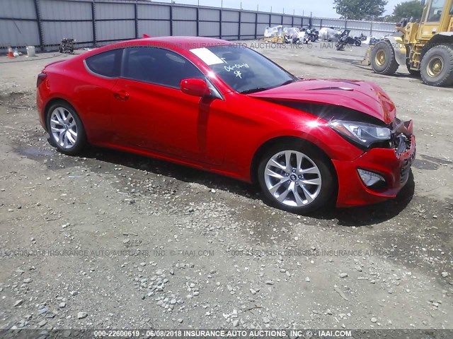 KMHHT6KD0EU119689 - 2014 HYUNDAI GENESIS COUPE 2.0T RED photo 1