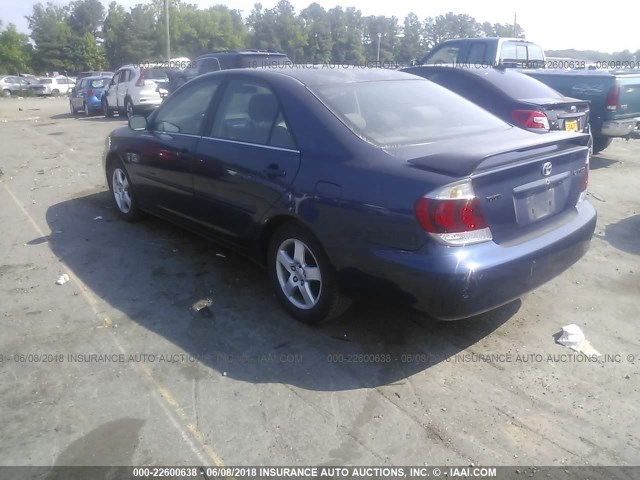 4T1BE32K15U074016 - 2005 TOYOTA CAMRY LE/XLE/SE 蓝色 照片 3