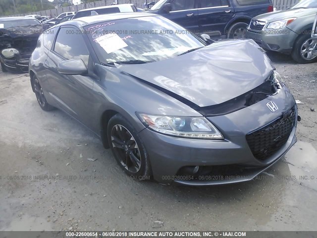 JHMZF1D66ES003103 - 2014 HONDA CR-Z EX GRAY photo 1