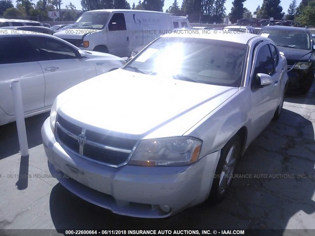 1B3CC5FB3AN102344 - 2010 DODGE AVENGER R/T SILVER photo 2