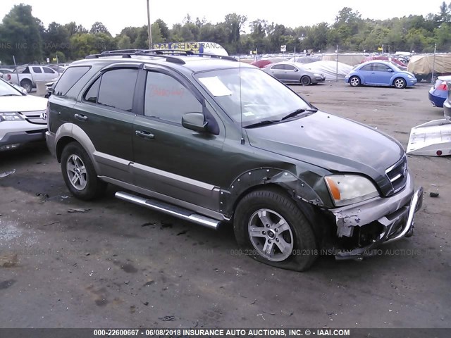 KNDJC733935097037 - 2003 KIA SORENTO EX/LX GREEN photo 1