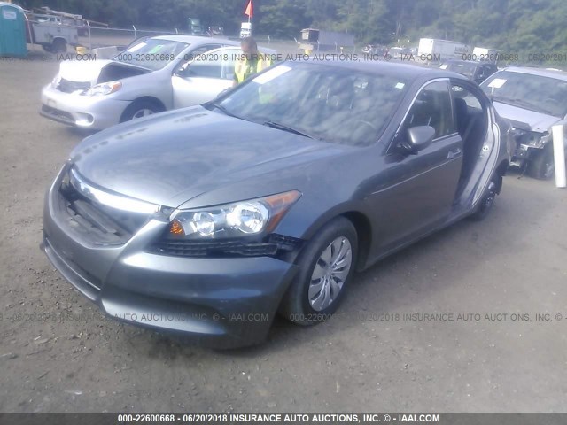 1HGCP2F31CA189294 - 2012 HONDA ACCORD LX GRAY photo 2