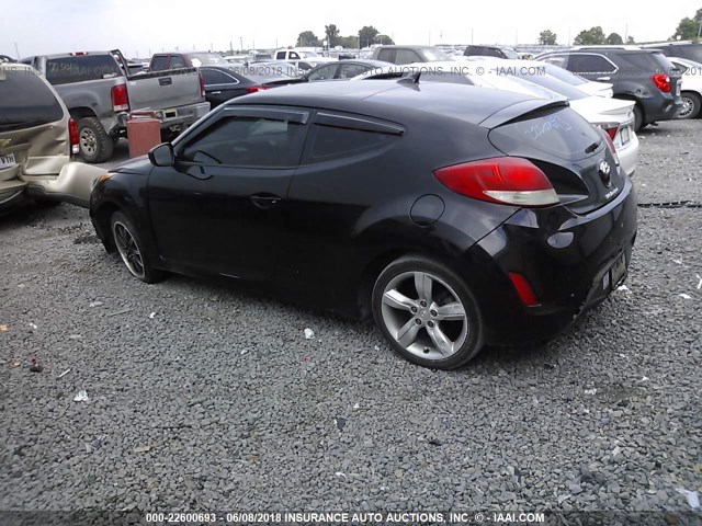 KMHTC6AD4DU142869 - 2013 HYUNDAI VELOSTER BLACK photo 3