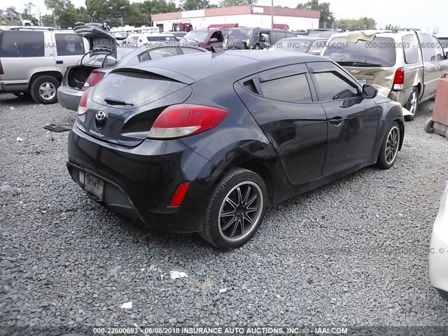 KMHTC6AD4DU142869 - 2013 HYUNDAI VELOSTER BLACK photo 4