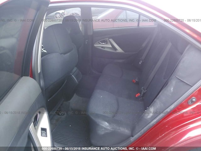 4T1BF3EK5AU102452 - 2010 TOYOTA CAMRY SE/LE/XLE 红色 照片 8
