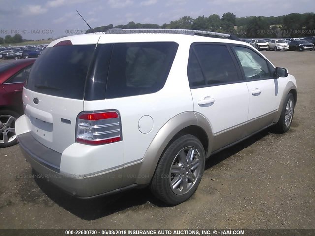 1FMDK07W78GA12537 - 2008 FORD TAURUS X EDDIE BAUER WHITE photo 4