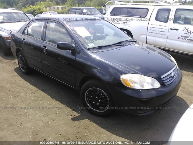 JTDBR32E142029526 - 2004 TOYOTA COROLLA CE/LE BLACK photo 1