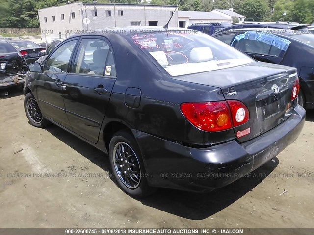 JTDBR32E142029526 - 2004 TOYOTA COROLLA CE/LE BLACK photo 3