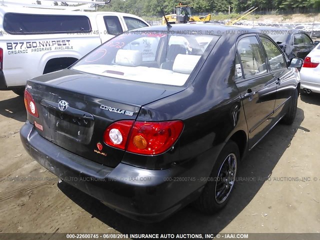 JTDBR32E142029526 - 2004 TOYOTA COROLLA CE/LE BLACK photo 4