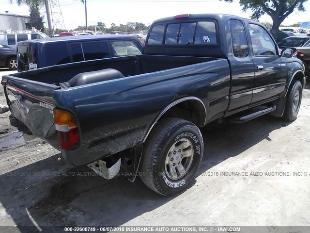 4TAWM72N4WZ041537 - 1998 TOYOTA TACOMA XTRACAB GREEN photo 4