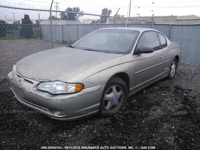 2G1WX15K329355980 - 2002 CHEVROLET MONTE CARLO SS ოქროსფერი ფოტო 2