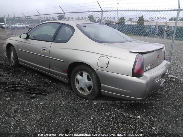 2G1WX15K329355980 - 2002 CHEVROLET MONTE CARLO SS ოქროსფერი ფოტო 3
